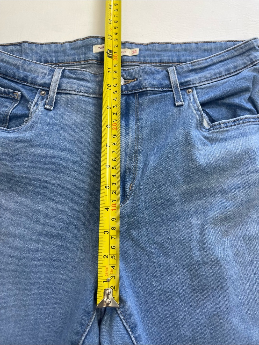Levi’s 725 High Rise Bootcut Jeans Light Wash Stretch Women’s W32 L32 - Picture 11 of 14